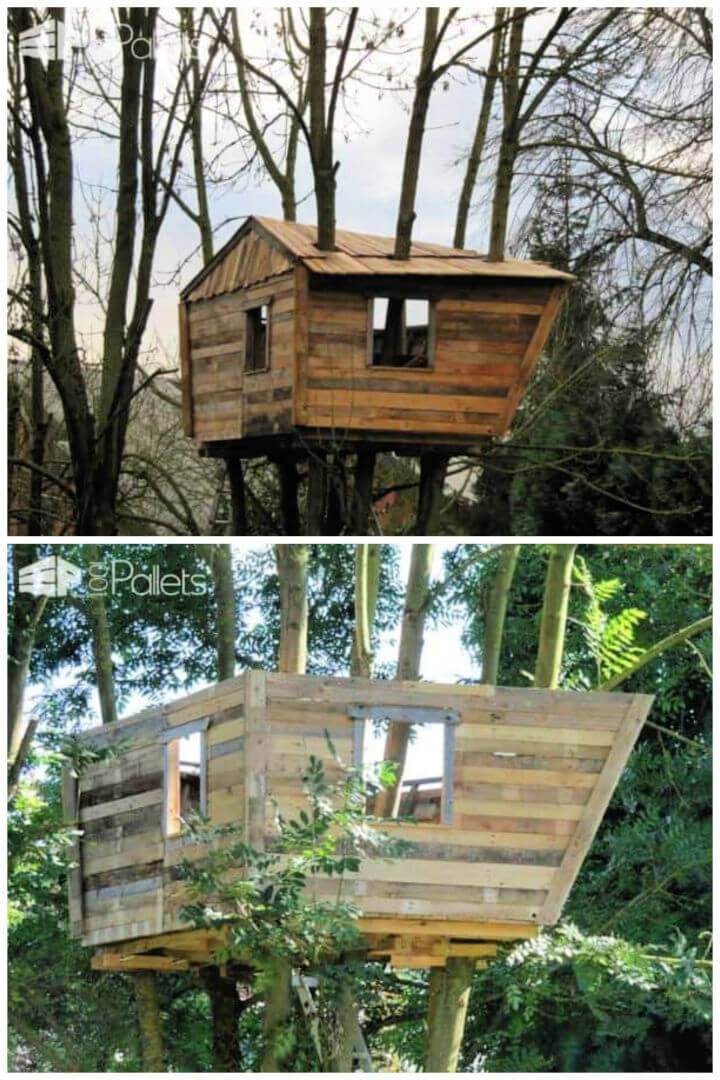 Постройте свой собственный дом на дереве из поддонов
