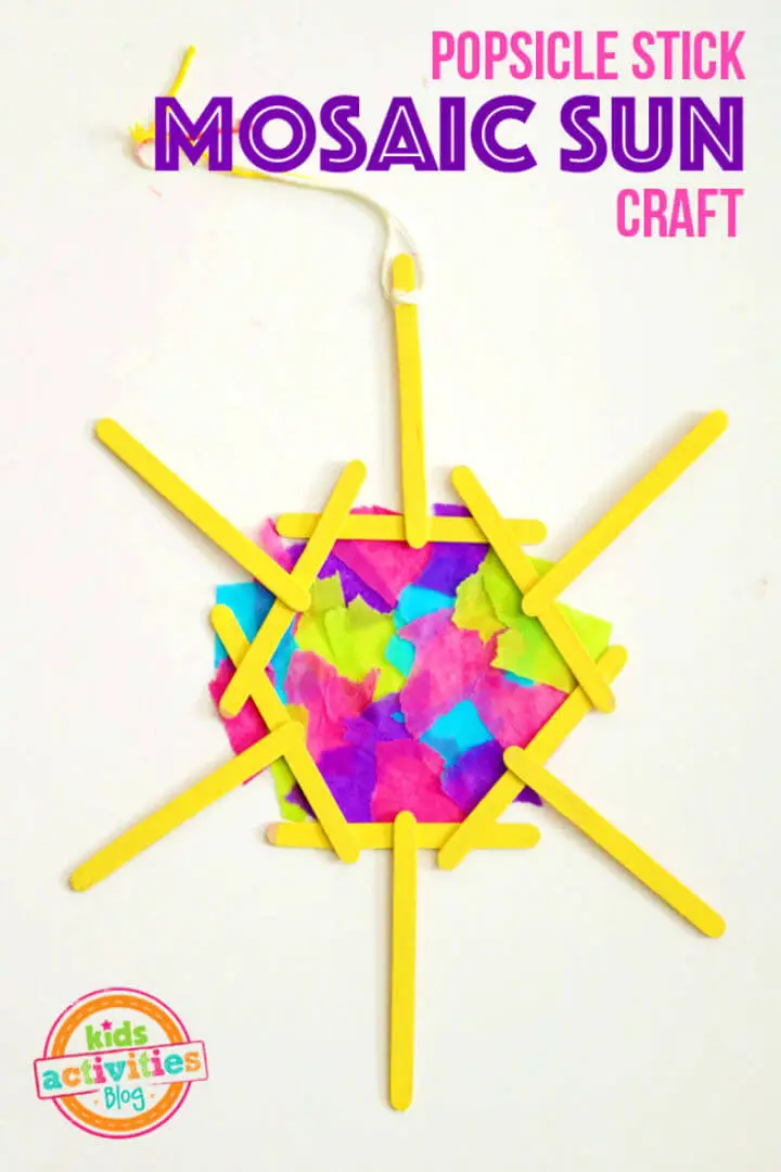 Мозаика Sun Craft из палочек от мороженого своими руками