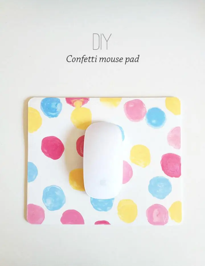 Как сделать коврик для мыши из конфетти