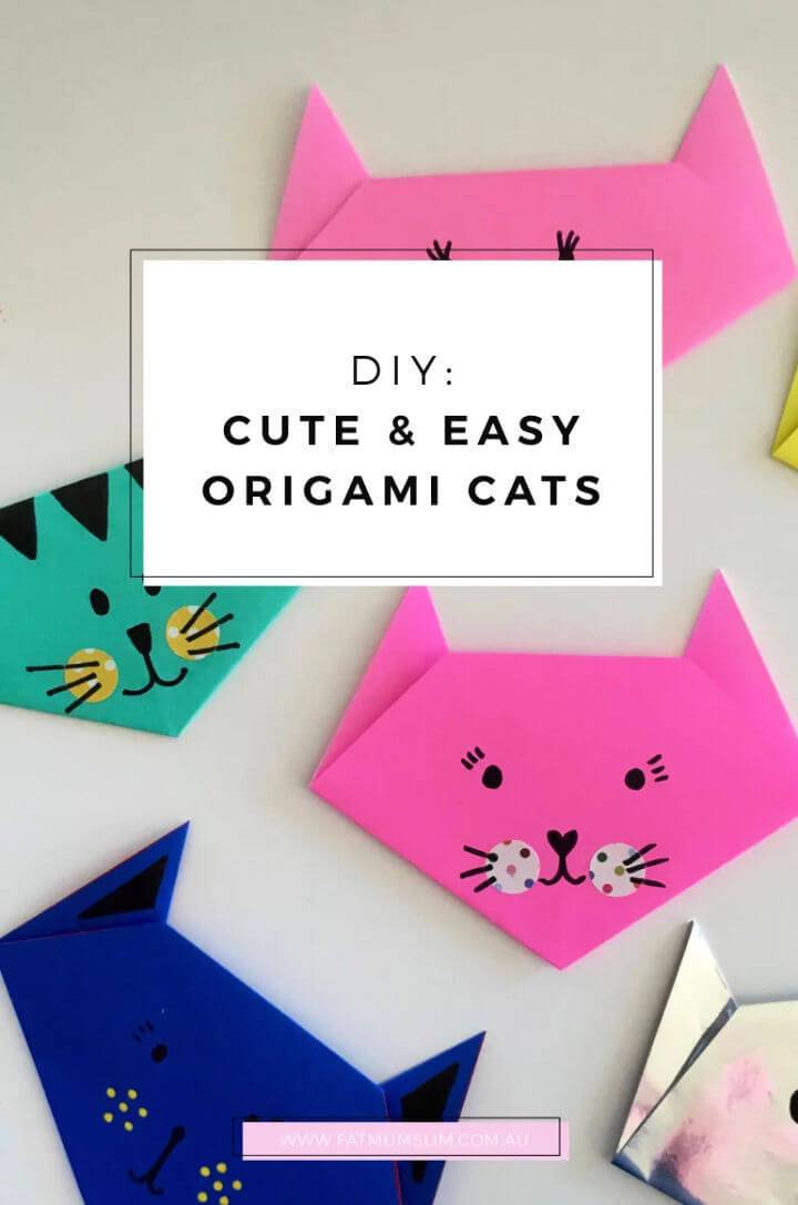 Легкие и милые кошки оригами своими руками