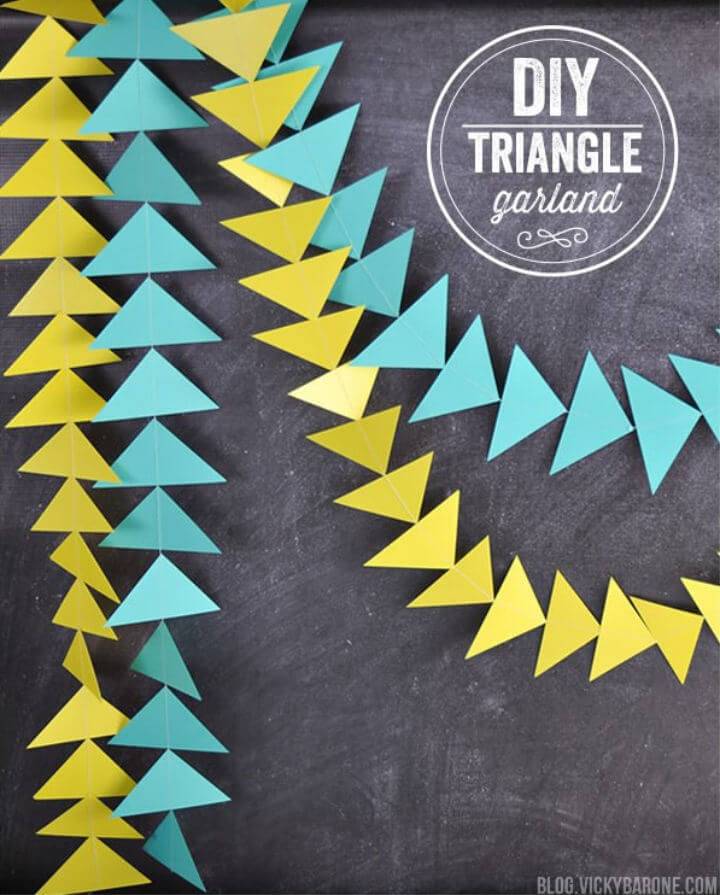 Как сделать бумажную треугольную гирлянду