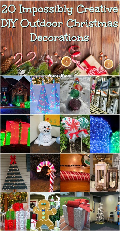 20 невероятно креативных уличных рождественских украшений своими руками {блестящие идеи}